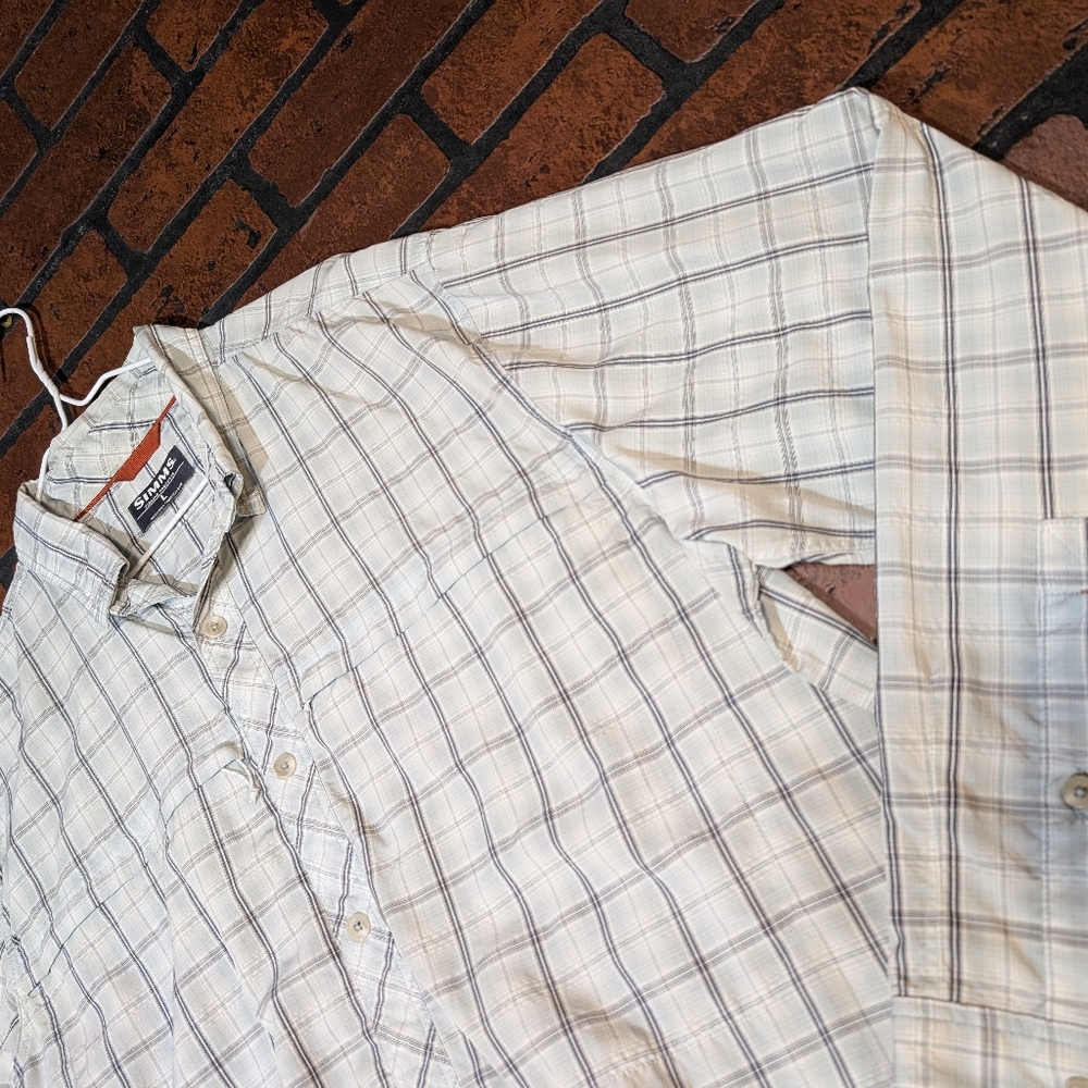 Simms Men's L‎ Hot Weather Plaid Fishing Shirt